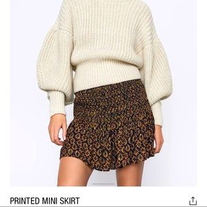 Zara printed mini skirt